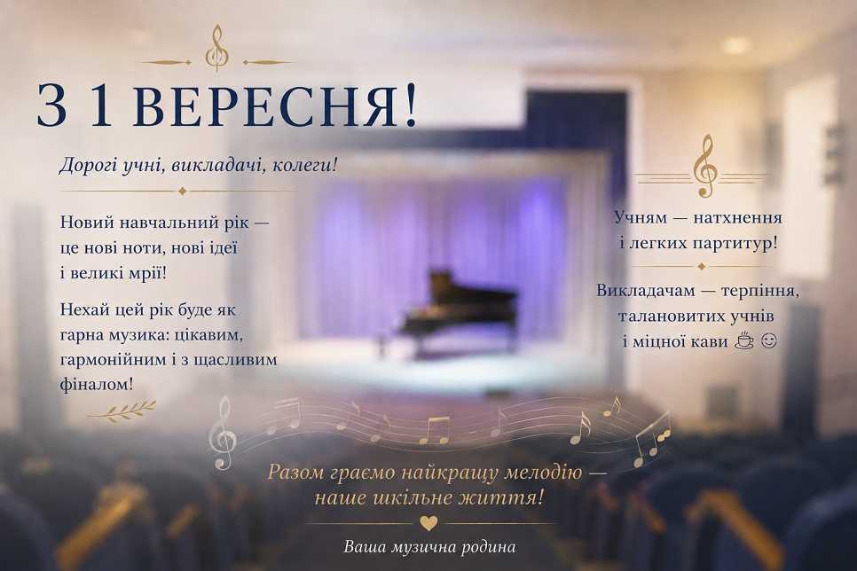 З 1 вересня!